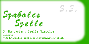 szabolcs szelle business card